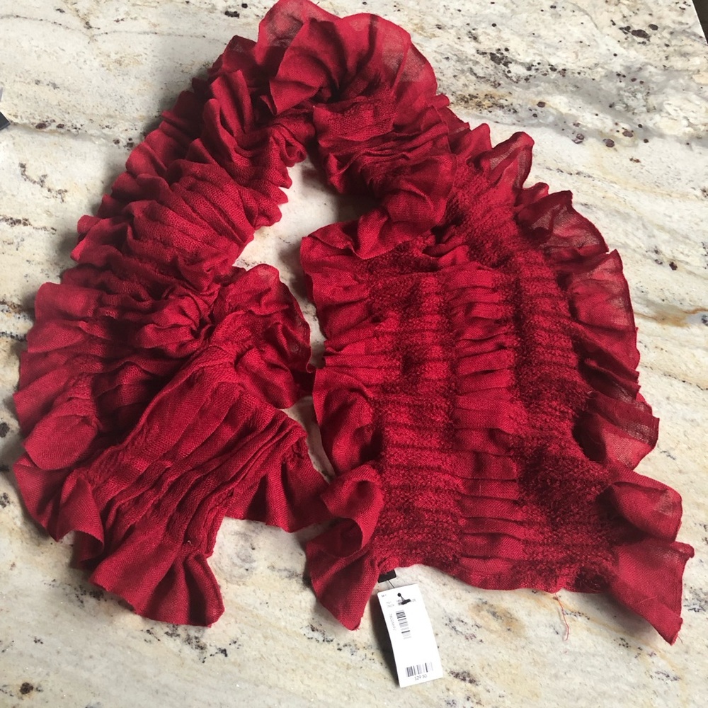 💕THE LIMITED crimson ribbon scarf